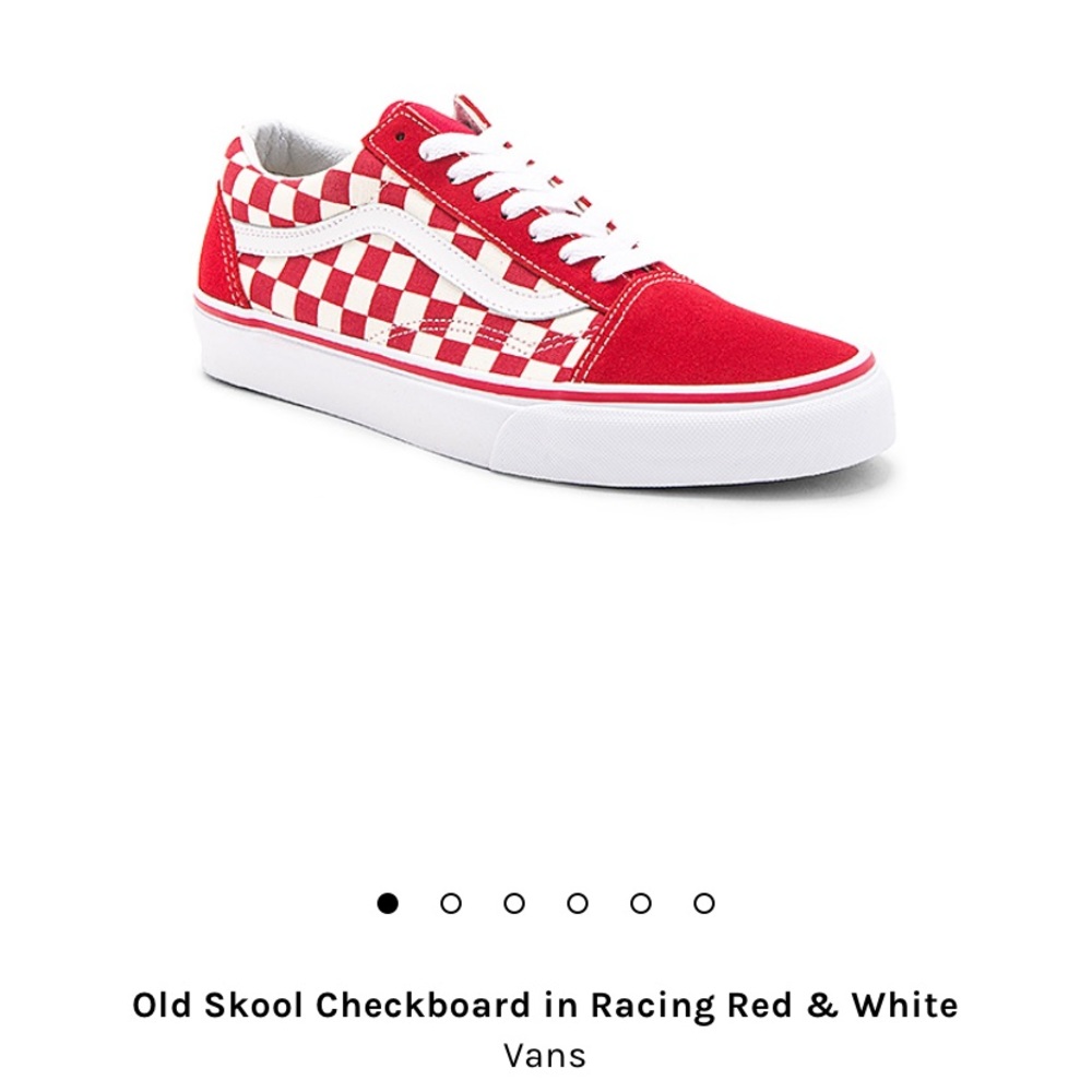 RARE Old Skool Checkboard in Racing Red & White!